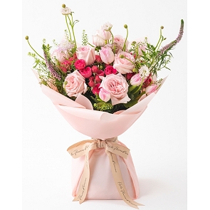 HLB079 CALLIE 庭園玫瑰花束 ( 8支玫瑰 )